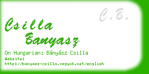 csilla banyasz business card
