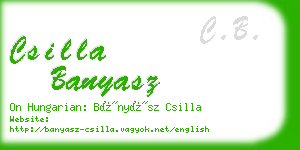 csilla banyasz business card